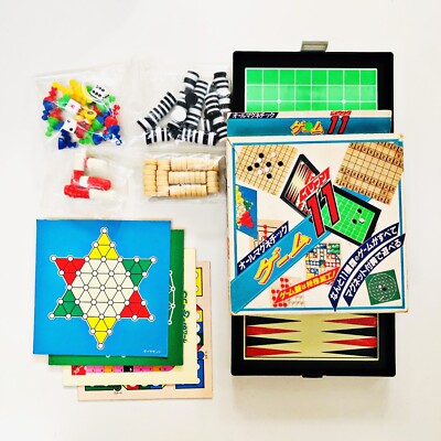 Japanese Hanayama 11 in 1 Game Board Magnetic Set Foldable Portable Travel JP G2