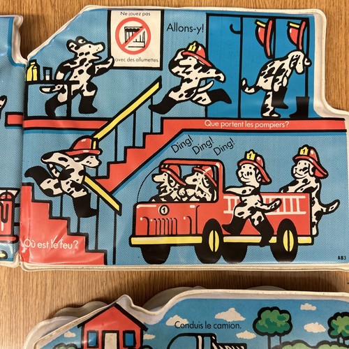 Vintage 1980's Set Of 2 FRENCH Johnson & Johnson Soft Vinyl Baby Toddler Books - Picture 6 of 7