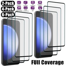 For Samsung Galaxy S23 FE Full Coverage Tempered Glass Clear Screen Protector