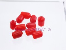 SMA Female Series Red Rubber Coax Cap Dust Cover 10-PACK - by W5SWL  