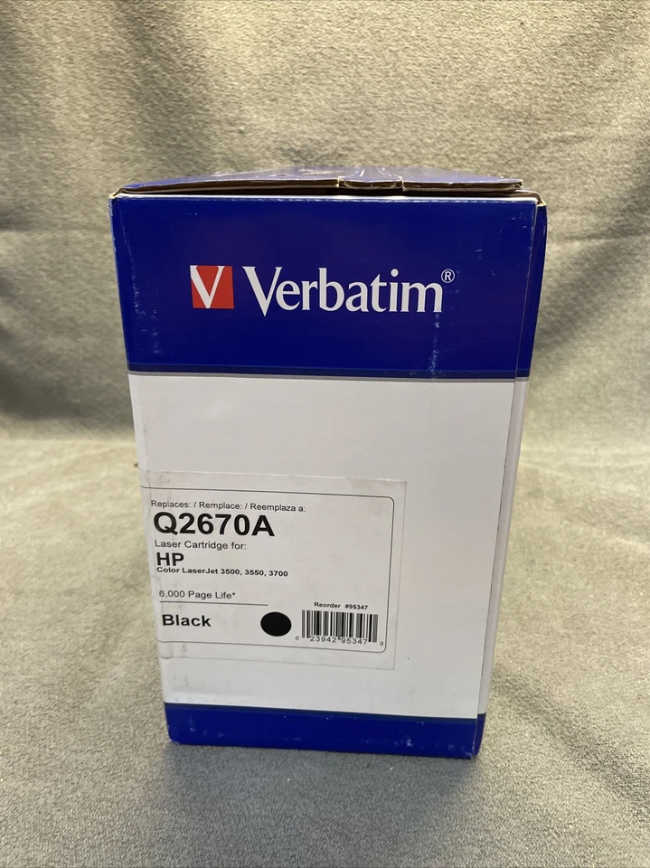 Новый Verbatim лазерный картридж Q2670A HP 3500, 3550, 3700 черный принтер чернила кг JD - Изображение 2 из 4