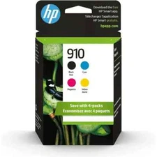 4 Pack Original 910 Black Cyan Magenta Yellow Ink Cartridges