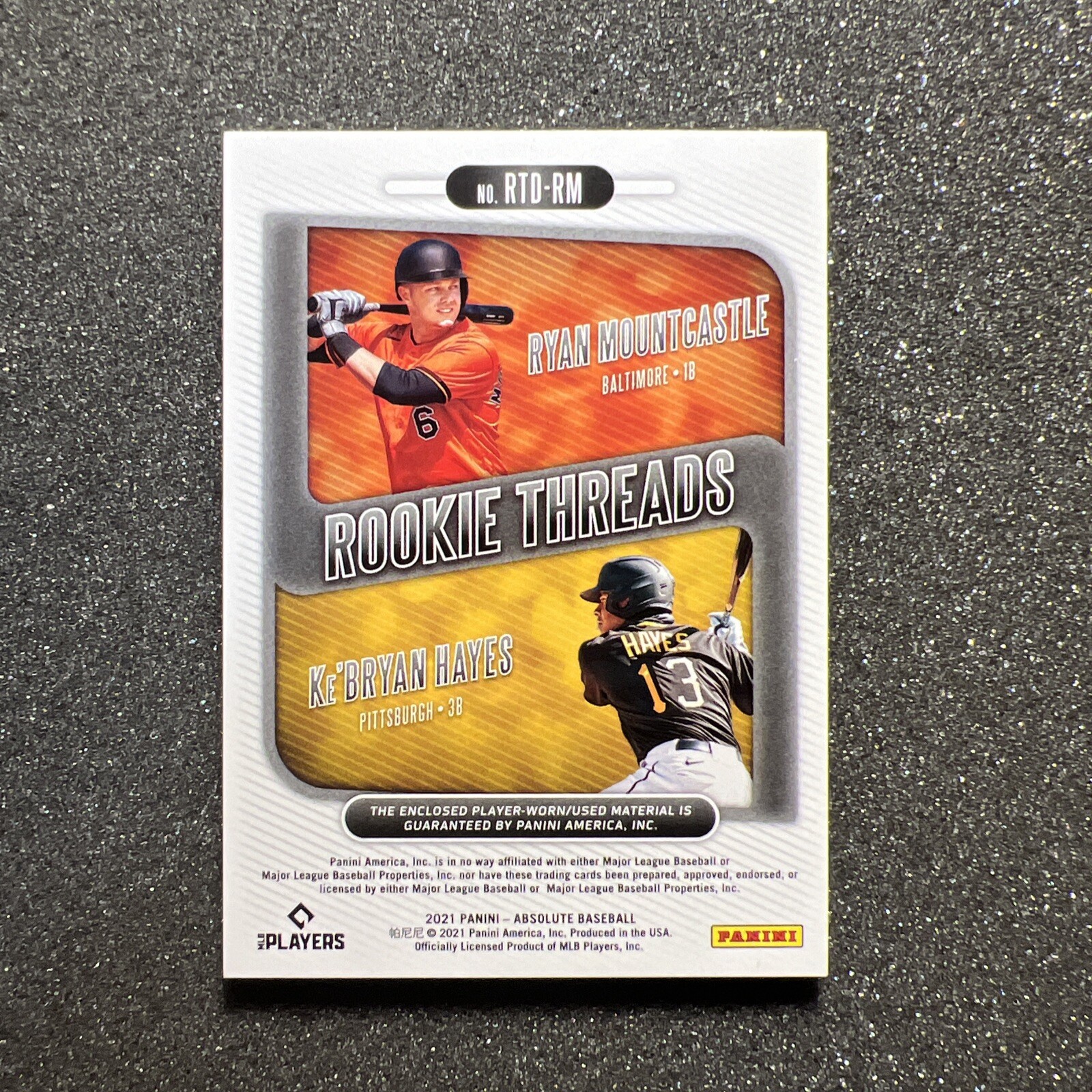 2021 Panini Absolute - Rookie Threads Duals Ke'Bryan Hayes, Ryan ...