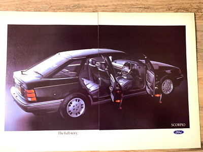 FORD SCORPIO 1980s - FRAMEABLE COLLECTIBLE ORIGINAL CLASSIC CAR ADVERT