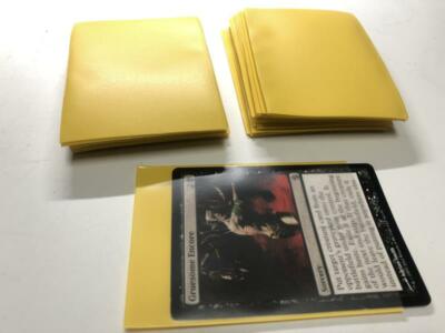 Lenayuyu 300pcs Yellow color Protector Standard MTG Card Sleeves 66x91mm  Glossy | eBay UK