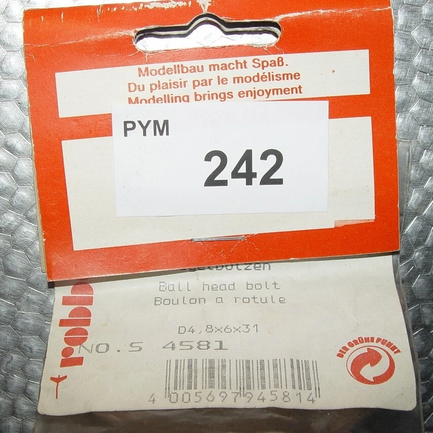 Robbe S 4581 Helikopter Kugelkopf D4, 8x6x31 NEU NOS in OVP - Bild 2 von 3