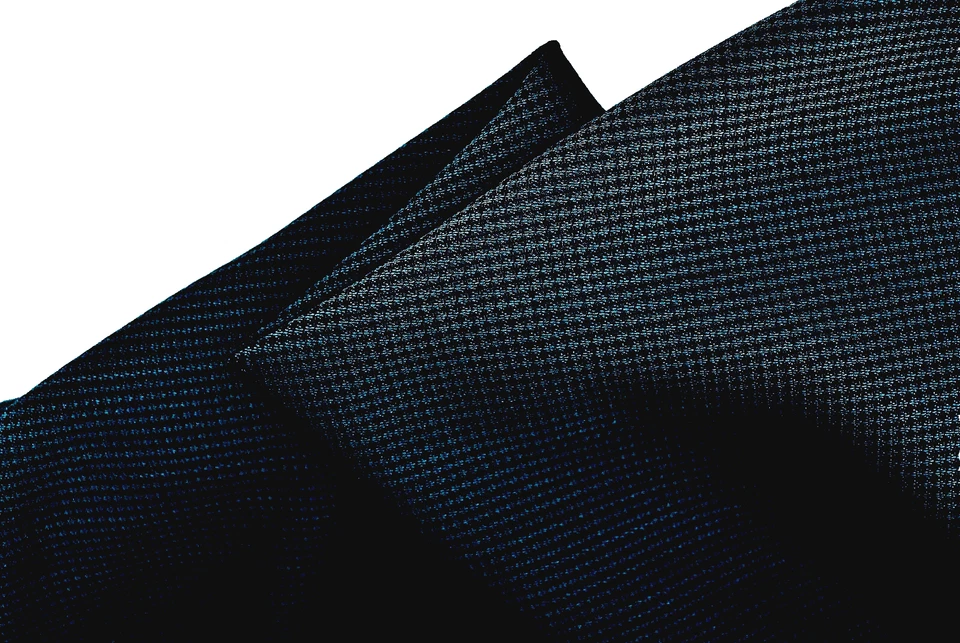 NAVY BLUE SUPER 150'S HOPSACK PURE WOOL LUXURY TAILORING MADE IN ITALY  E18 - Image 2 of 4