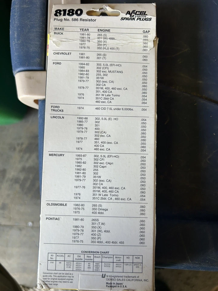 ⚡️🎇⚡️🎆Spark Plug-U-Groove Resistor Blister-Pak Accel 8180 — 第 4/4 张图片