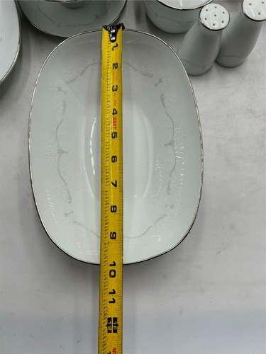 58) PCS--NORITAKE WHITEBROOK--- 8) 5 PC PLACE SETTINGS + EXTRAS -- JAPAN - Picture 10 of 11
