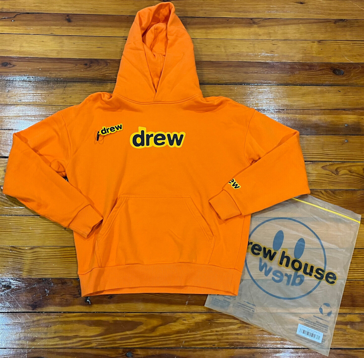 Drew House Justin Bieber Secret Hoodie Orange Adult Size XS NEW | eBay