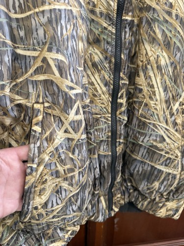 Mens M Mossy Oak Shadowgrass Pro Hunter Duck Hunting Waterproof Coat And Liner - Picture 13 of 17