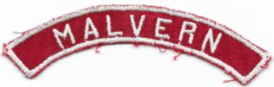 Malvern Red and White RWS Community Strip Vintage Boy Scouts BSA