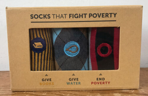 NEW Box Set 3 Conscious Step Socks That Fight Poverty Books Water M 8-13 W 9-14 - Picture 1 of 9