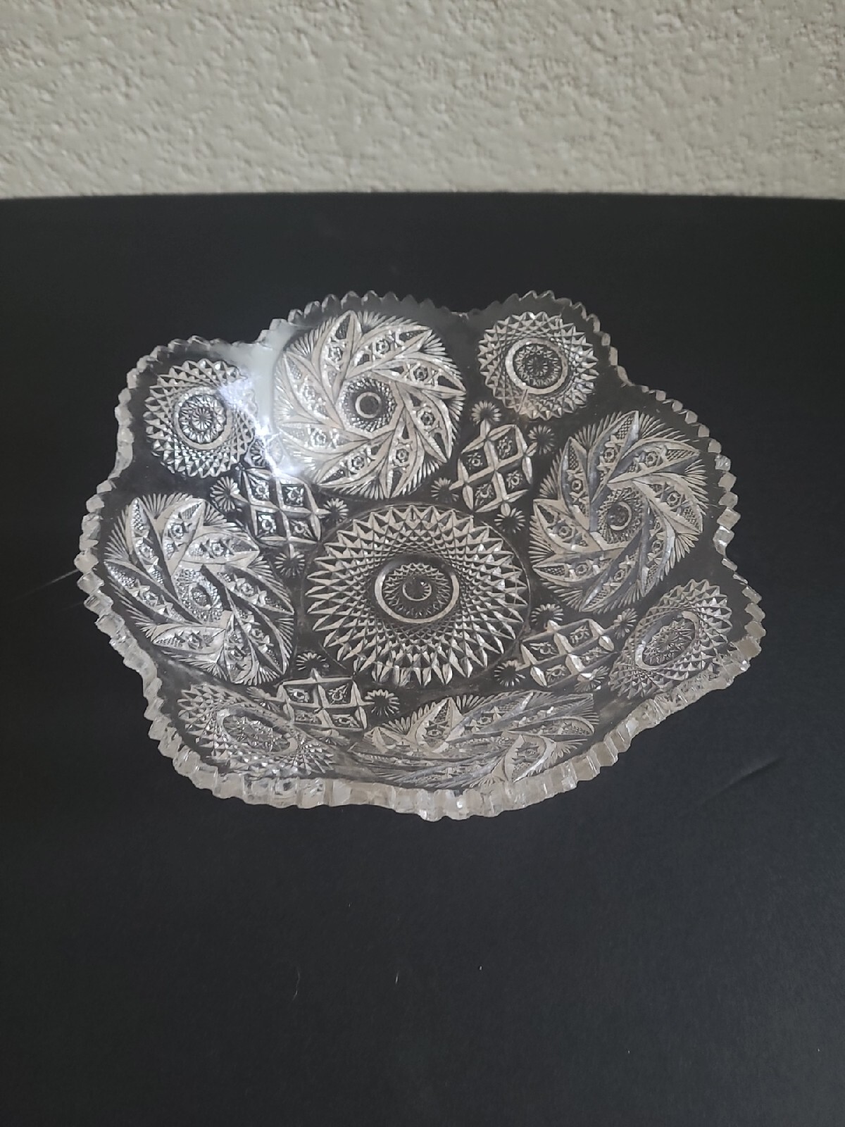 Vintage Westmoreland 240 Clear Glass Bowl Green Blacklight Reactive