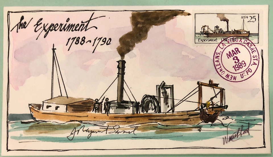 Wild Horse SET of 5 Riverboats 1989, 2 Autographed RARE 🔥 Set #1/5 Sc 2405-2409 - Image 2 of 4