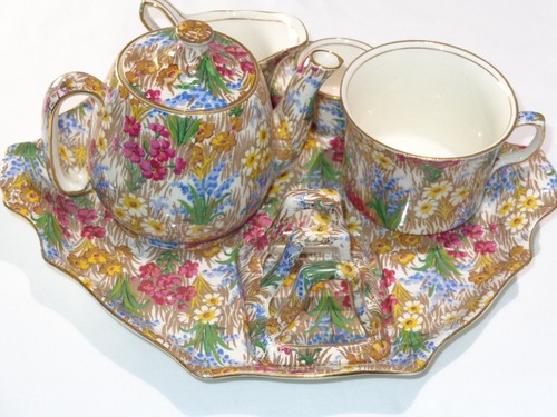 Royal Winton Grimwades Chintz 6 Pc Complete Breakfast Set ~ Marguerite ~ - Picture 9 of 9