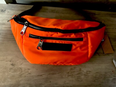 NEW Steve Madden BPLAZZA Orange W logo belt bag Fanny Pack crossbody bag  198190001492|