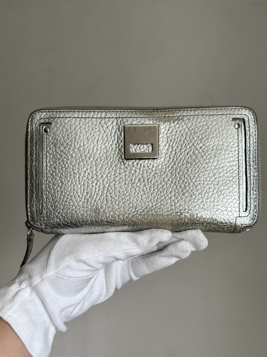 Celine Silver Zippy Long Wallet | eBay