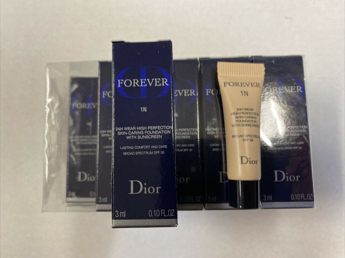 5 TUBES ) Forever by Dior 1N Neutral Foundation 3ml Mini 0.10 oz