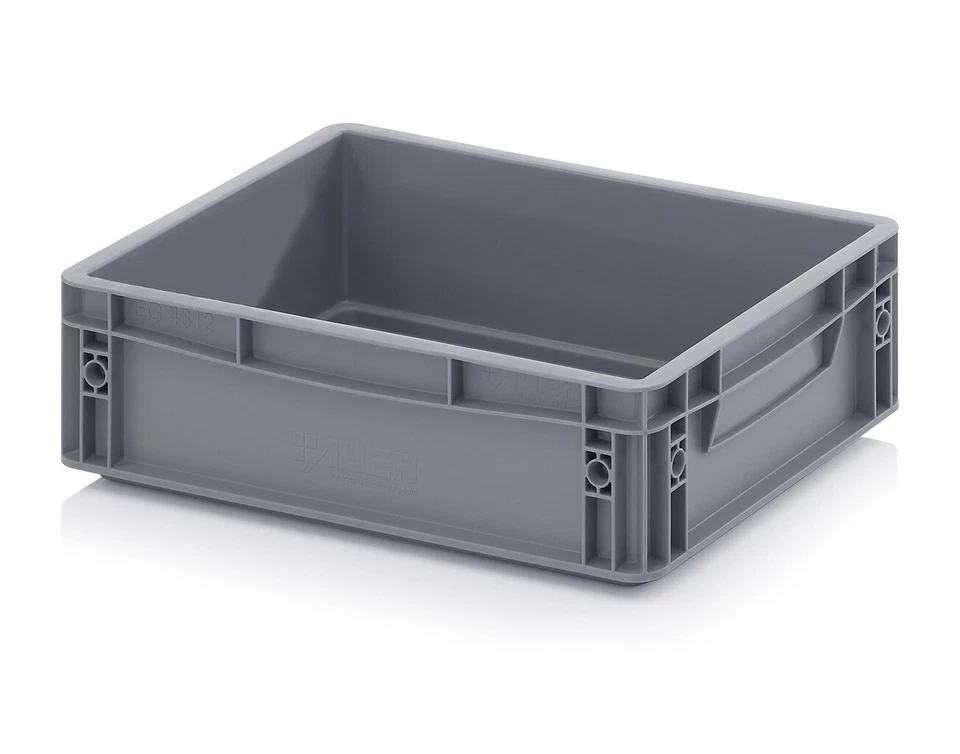 400 x 300 Euro Stacking Heavy Duty Plastic Storage Containers Boxes Crates Grey - Image 2 of 4