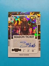 2022 Panini Chronicles Contenders WWE Solo Sikoa Cracked Ice Season Ticket /25 