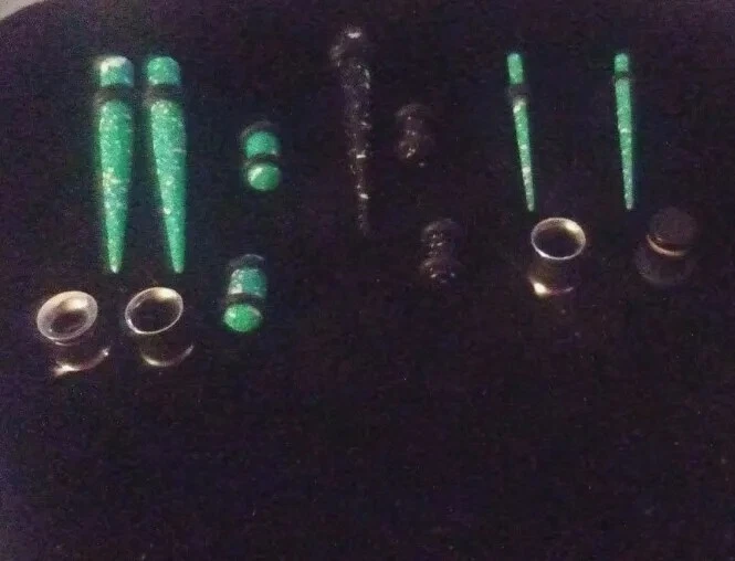 Cordões de ouvido 7 pares + extras 13 PCs, BK, branco, azul - e tom prata - Imagem 4 de 4