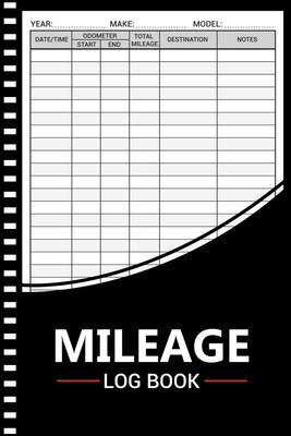 Mileage Log Book: Auto Mileage Journal,Odometer Tracker Logbook, Automotive Mil