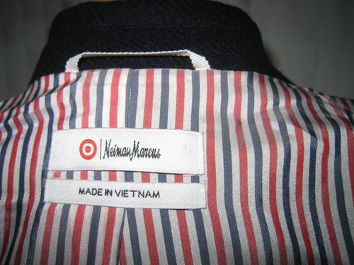 NEIMAN MARCUS TARGET THOM BROWNE NAVY WOOL BLAZER JACKET WOMEN'S SIZE M NEW HOT - Picture 5 of 7