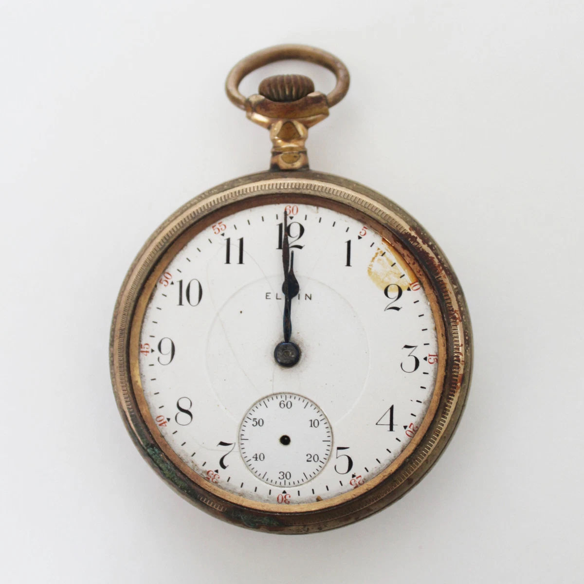 Antique Elgin 17 Jewel 1910 s Pocket Watch WWI Elgin Gold Filled Pocket Watch