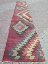 Hallway Rug, Vintage Runner Rugs, Carpet Runner, Stairs Rug, Handmade 27"x158"