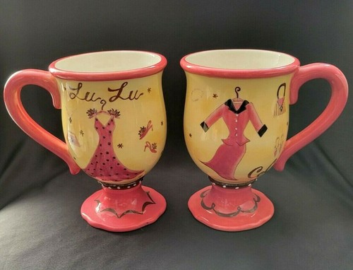 SET OF 2 CERTIFIED INTERNATIONAL STEPHANIE STOUFFER LULU COCO COFFEE MUGS CUPS