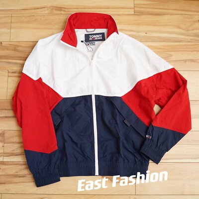 NWT Men's Tommy Hilfiger ColorBlock Zip WindBreaker Outerwear