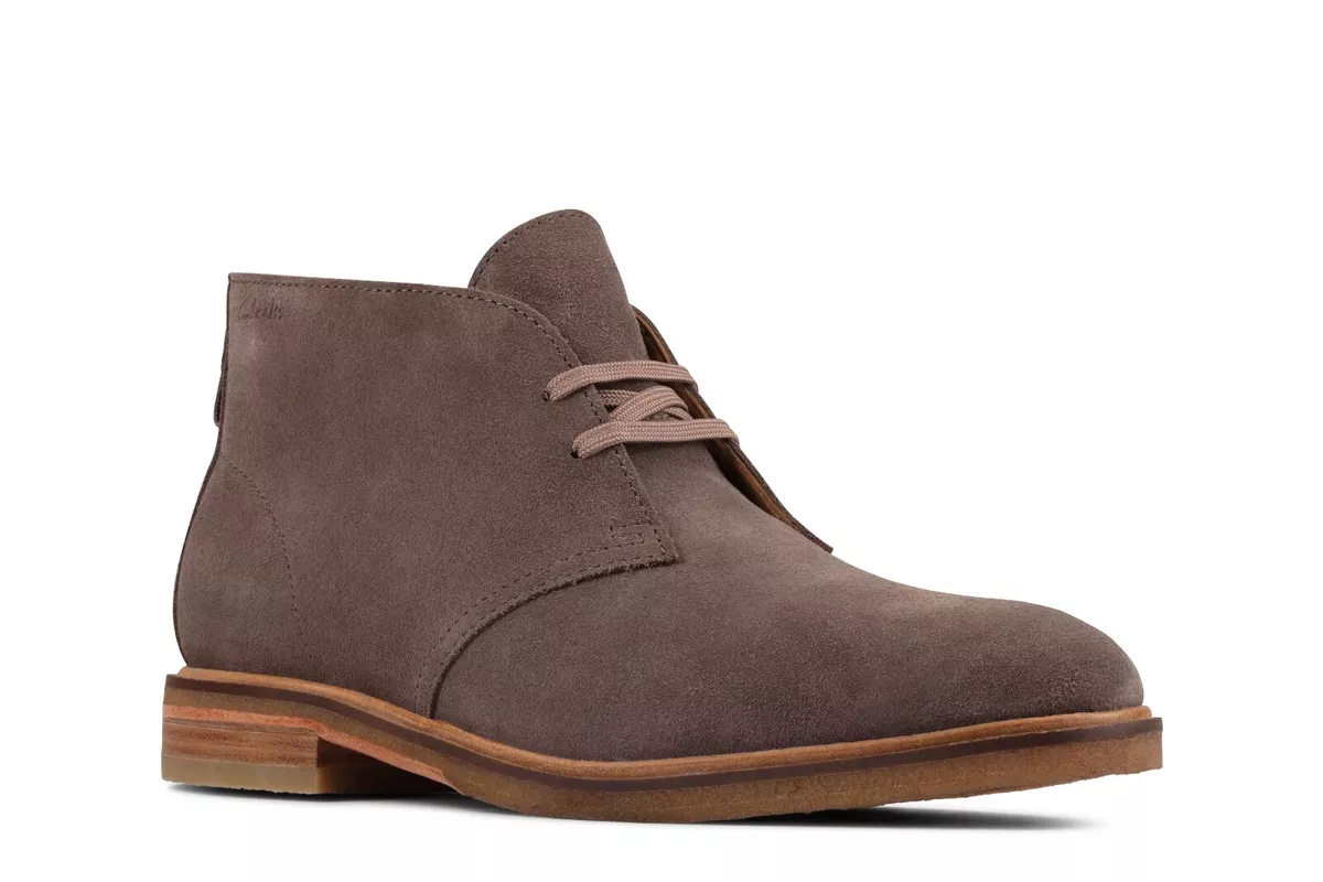 Clarks desert boots taupe cheap suede