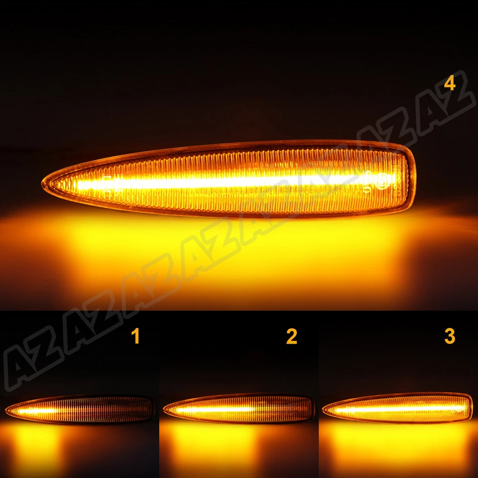 For 2007-2009 LS 460 600hL Front Amber LED Side Marker Lights Turn Signal Lamp - Image 2 of 4