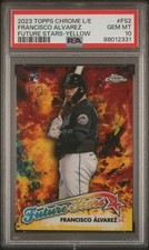 PSA 10 Francisco Alvarez Yellow RC /75 #FS2 2023 Topps Chrome Logofractor 2331