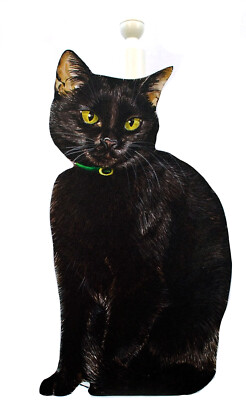 Schwarze Katze Küchenrollenhalter - schwarzes Katzengeschenk - schwarze Katzen C1-KRH