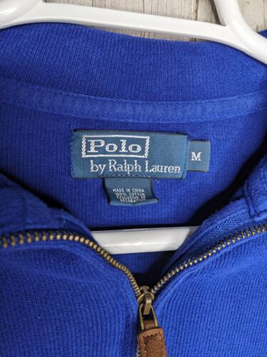 Polo Ralph Lauren Pullover Herren mittelblau 1/4 Zipper Sweater Shirt Pony Logo - Bild 3 von 9
