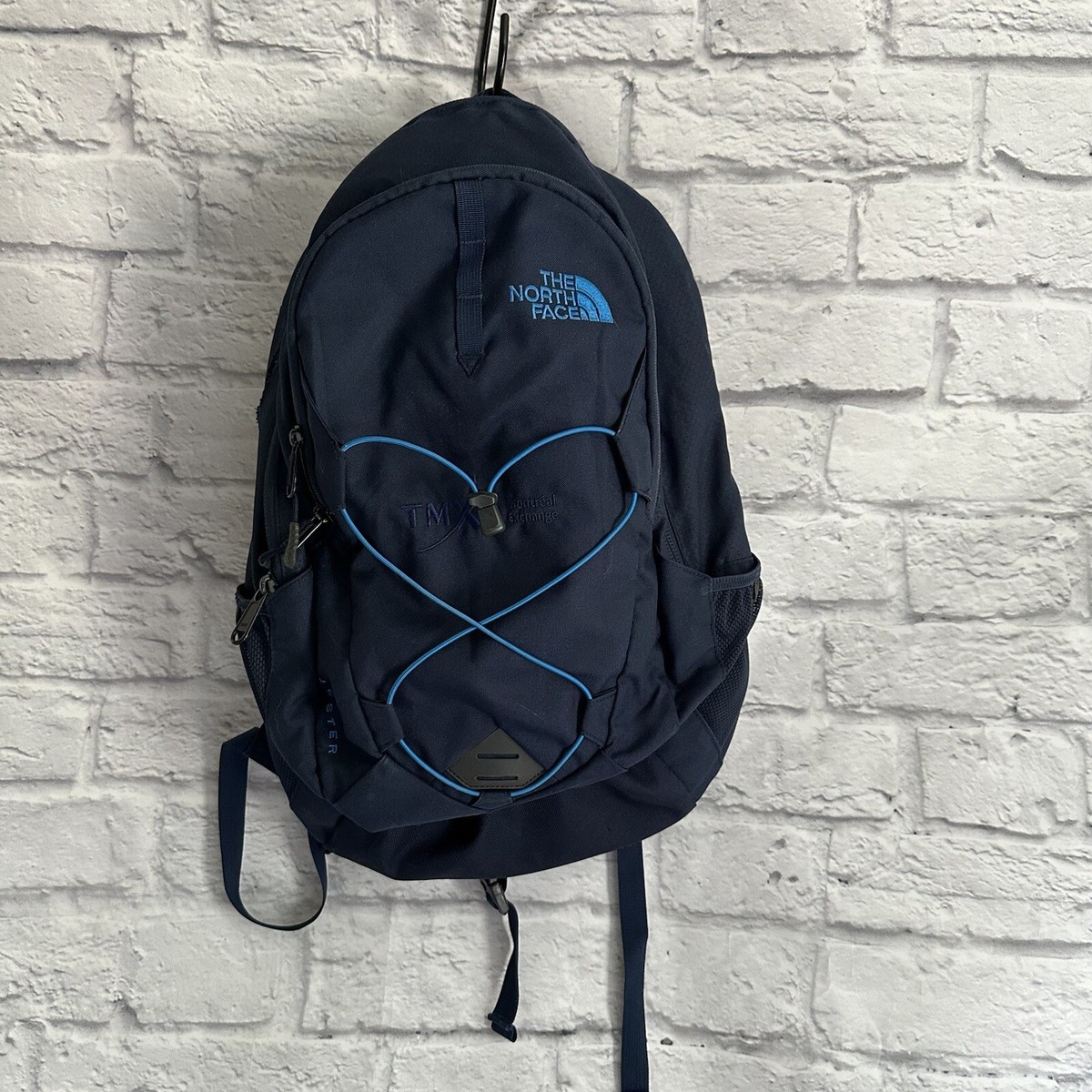 PREOWNED THE NORTH FACE JESTER BACKPACK NAVY BLUE BAG