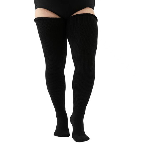 Damen Gestrickte Oberschenkelhohe Socken Winterwarme Lange Strümpfe Mit 〒 - Bild 4 von 13