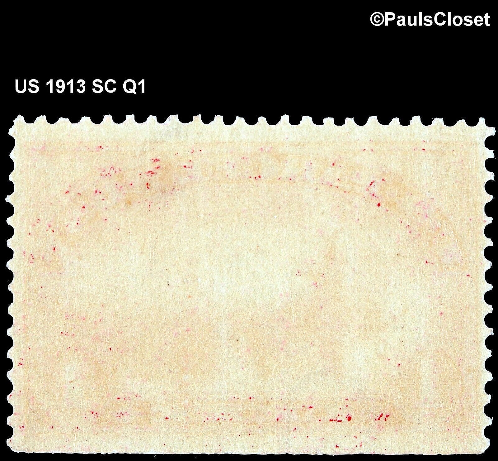 US 1913 SC Q1 POST OFFICE CLERK 1¢ CARMINE ROSE MNH OG P12 FINE/VERY FINE