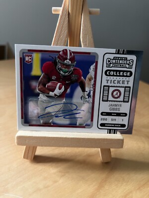 JAHMYR GIBBS /75 Auto Panini Chronicles Draft Picks Alabama C. T. Detroit Lions