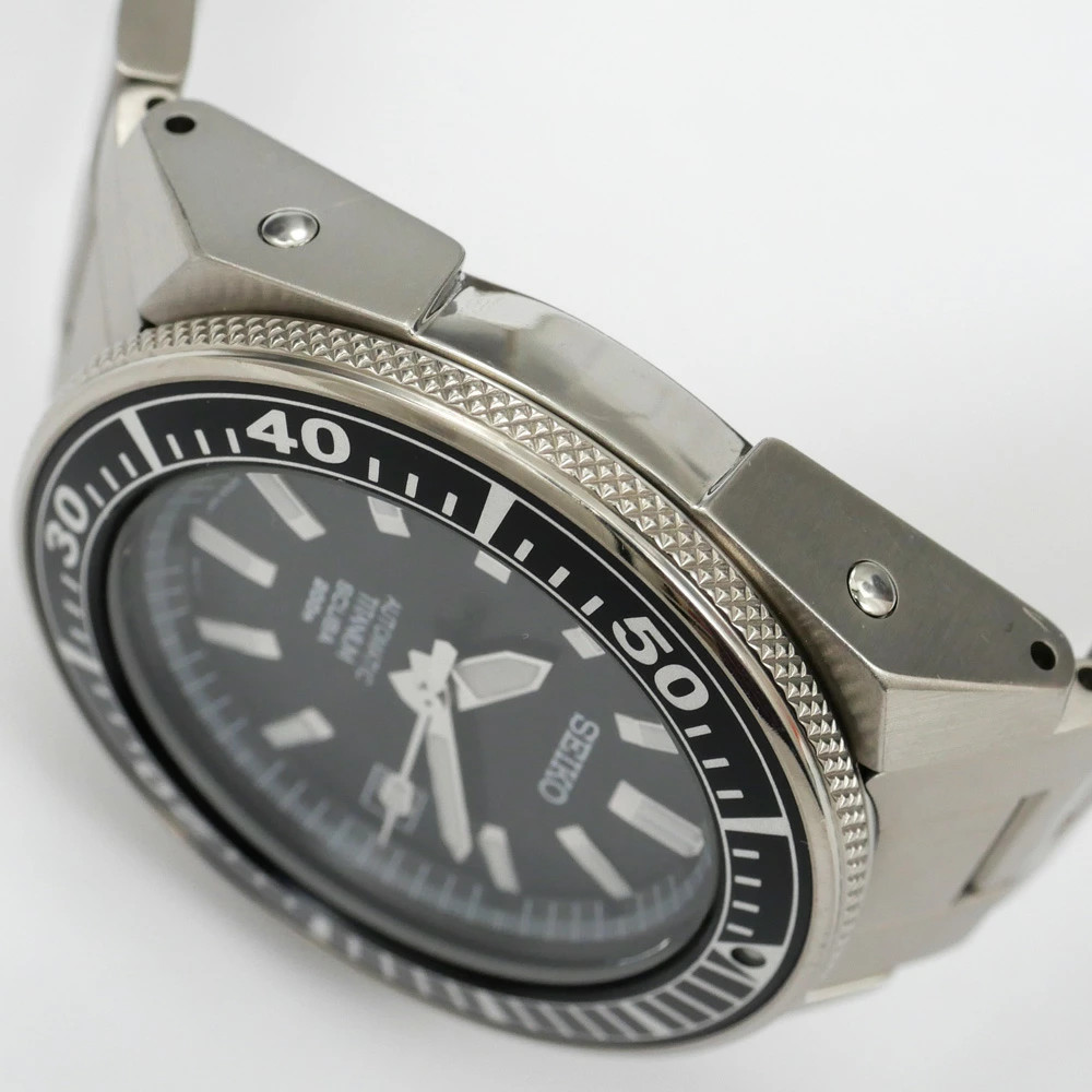 Seiko Black Samurai Diver SBDA001 Titanium 200m Scuba Watch Used image 5