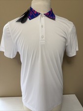J. LINDEBERG GLEN REGULAR FIT POLO MEN' S MEDIUM WHITE NEW NWT