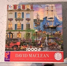 Ceaco 1000 Piece Puzzle David Maclean Town & Ship 