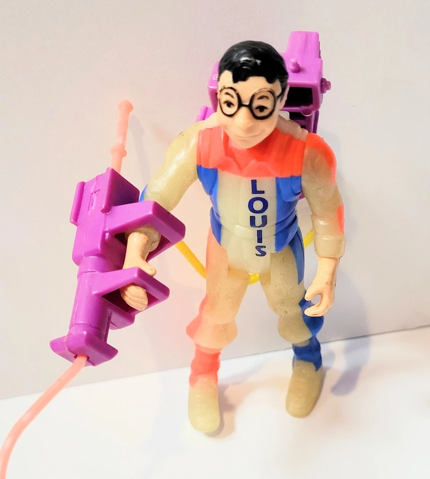 Rare Glowing Kenner Ghostbusters Louis Tully 1990 Ecto Glow Rare Toy Figure - Image 2 of 4