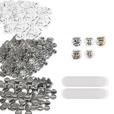 VEVOR 500 Sets 1 inch Pin Back Button Parts for Maker Machine DIY