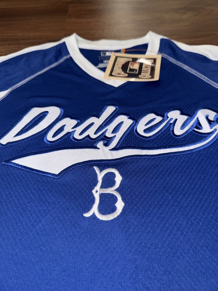 Brooklyn Dodgers Cooperstown Jersey Men's M Blue B Logo Throwback