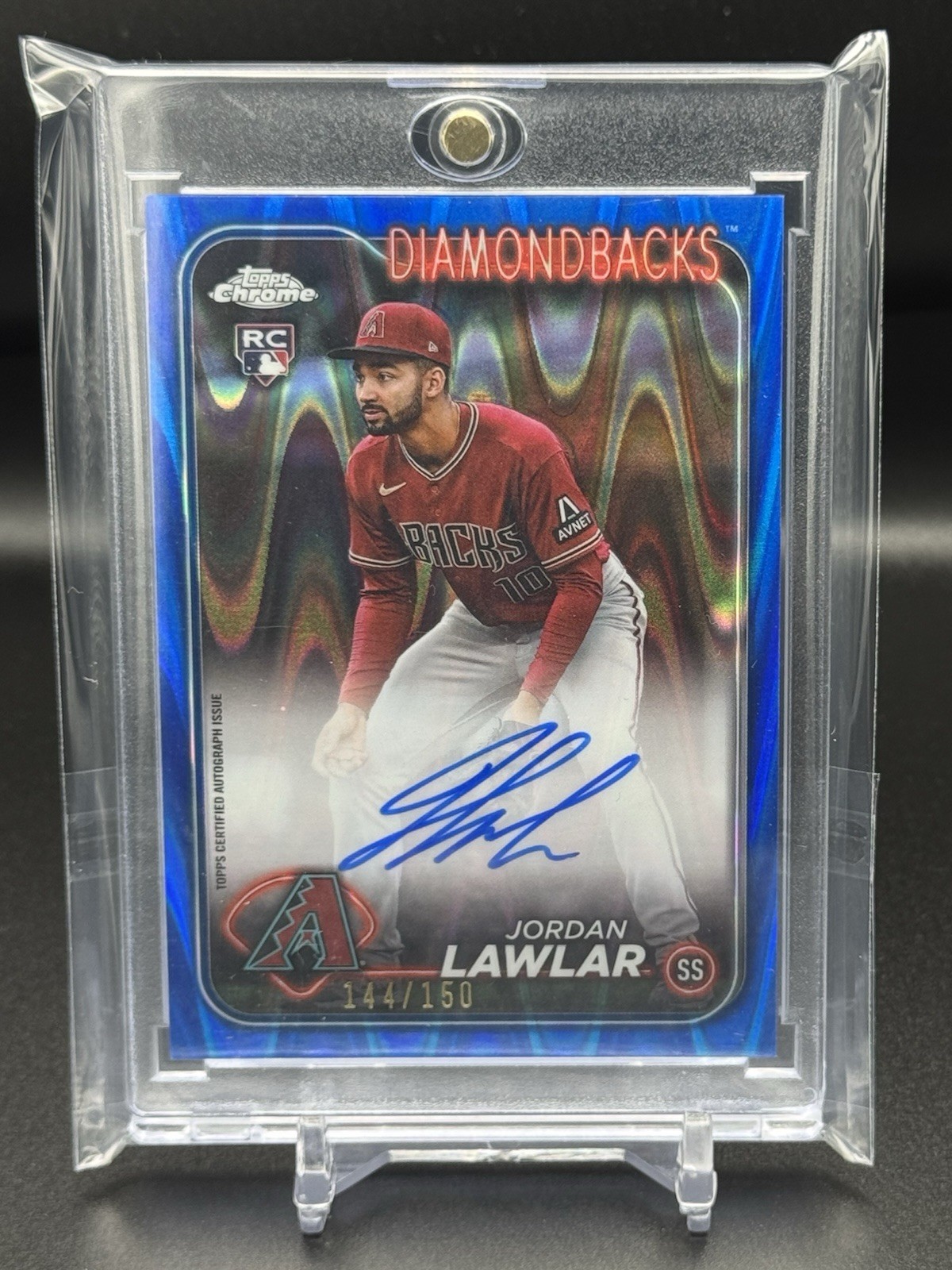 2024 Topps Chrome - #RA-JLA Jordan Lawlar Blue Raywave Rookie Auto /150