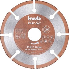 Image of kwb cutting disc 115mm suitable for Wood plastic copper