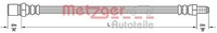 Metzger Autoteile Bremsschlauch 4110487 FüR CitroËN Passend FüR Fiat Peugeot